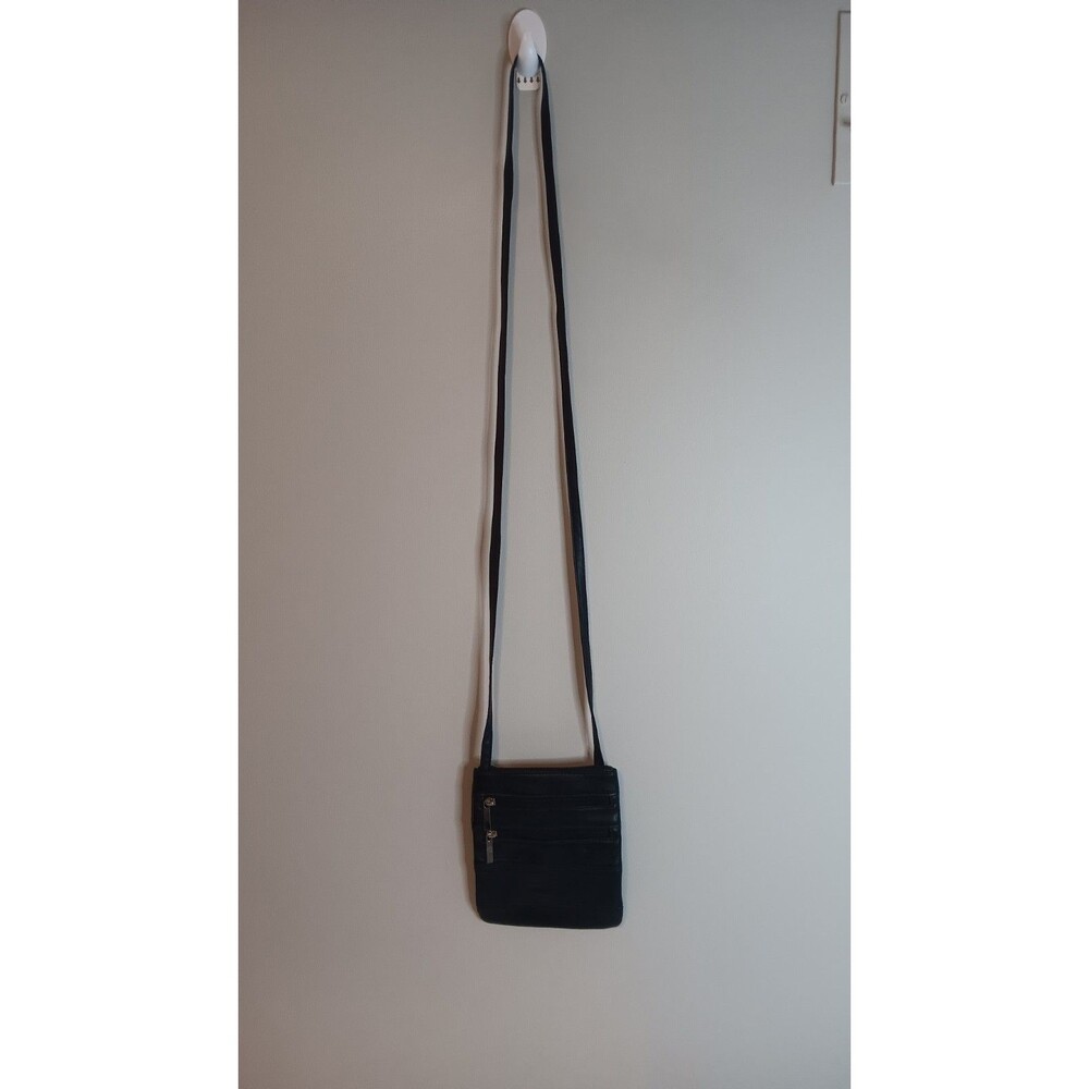 Vintage Wilson Leather Crossbody Mini Bag Black Y2K